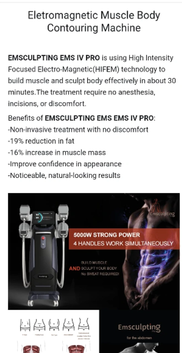 Electromagnetic Muscles Contouring Laser Machine